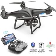 BEEYEO GPS FPV RC Drone with 1080P HD Camera Live Video and GPS Return Home Quadcopter, Follow Me Mode, Altitude Hold, Intelligent Battery Long Control Range