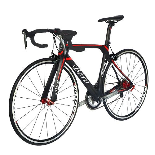  BEIOU 700C Road Bike Shimano 105 5800 22 Speeds Racing Bicycle Upgraded to 105 crankset 500mm 520mm 540mm 560mm T800 Carbon Fiber Bike Ultra-Light 18.3lbs CB013A-2