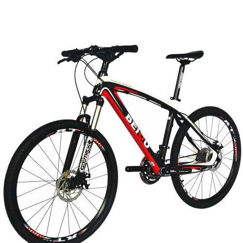  BEIOU Bicycles Hardtail Mountain Bike 26-Inch Shimano 3x9 Speed SRAM Brake Ultralight Complete Carbon MTB Frame Ready Ride CB014A