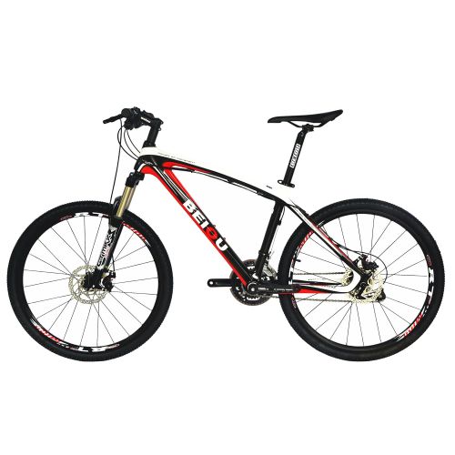  BEIOU Bicycles Hardtail Mountain Bike 26-Inch Shimano 3x9 Speed SRAM Brake Ultralight Complete Carbon MTB Frame Ready Ride CB014A