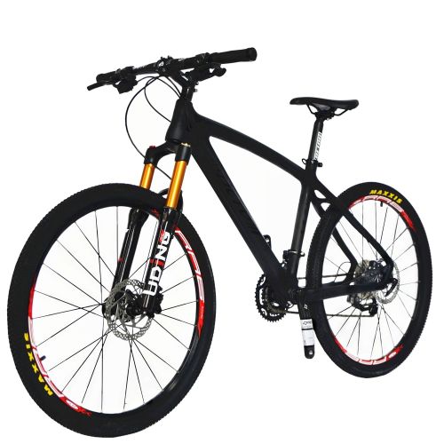  BEIOU Carbon Fiber Mountain Bike Hardtail MTB 10.65 kg Shimano M6000 DEORE 30 Speed Ultralight Frame RT 26-Inch Professional Internal Cable Routing Toray T800 Carbon Hubs Matte