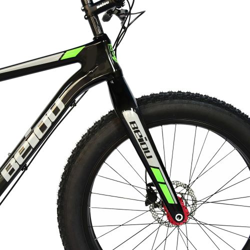  BEIOU 2017 Full Carbon Fat Tire Bicycle Fat Mountain Bike 26 Inch 4.0 Tire Mountain Bicycle 19 Inch Shimano Altus 9 Speed 14.5kg T700 Glossy 3K CB023