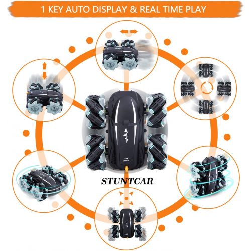  BEIWO Remote Control Car, RC Cars Race Sunt Car, 2.4G, 4WD, 360° Rotation, [Sideways Drift ] Double Sided Rotating Vehicles, High Speed Off Road for Boys Kids RC Car Toys