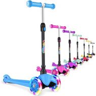 BELEEV A1 Scooter for Kids Ages 2-6, 3 Wheel Scooter for Toddlers Girls Boys, PU Light-Up Wheels, 4 Adjustable Height, Lean to Steer, Non-Slip Deck, Three Wheel Kick Push Scooter for Children