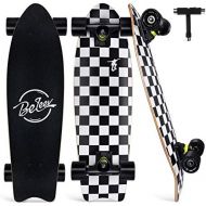 Beleev Cruiser Skateboards for Beginners, 27 Inch Complete Skateboard for Kids Teens Adults, 7 Layer Canadian Maple Double Kick Deck Concave Trick Skateboard