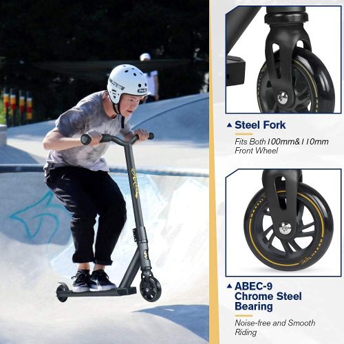  Beleev Stunt Scooter for Kids Teens Adults, Complete Pro Tricks Scooter Beginner Boys Girls, 100mm Aluminium Core Wheels & ABEC-9 Freestyle Kick Scooters with TPR Stable Grips