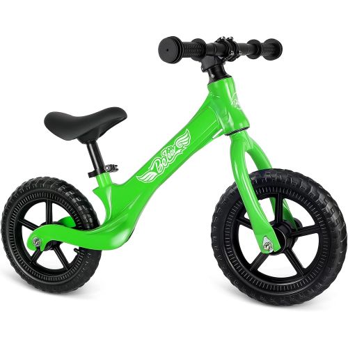  Beleev Balance Bike Aluminum Alloy, 12 Inch No Pedal Toddler Bike Adjustable Seat, Lightweight Sports Training Bicycle for Kids Age 2 to 6 Years Old