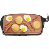 BELLA Electric Ceramic Titanium Griddle, Make 10 Eggs At Once, Healthy-Eco Non-stick Coating, Hassle-Free Clean Up, Large Submersible Cooking Surface, 10.5