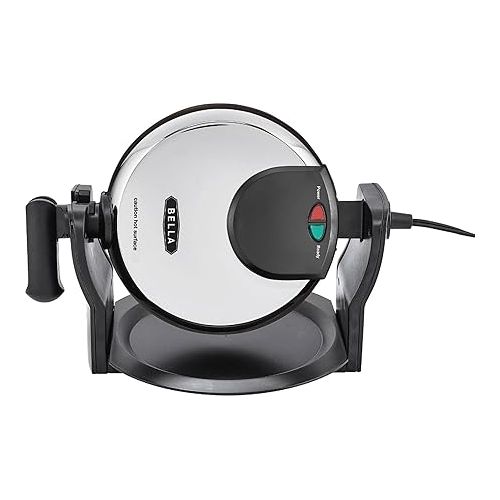  Bella - Non-Stick Rotating Belgian Waffle Maker - Stainless Steel - BPA & PFOA Free