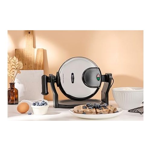  Bella - Non-Stick Rotating Belgian Waffle Maker - Stainless Steel - BPA & PFOA Free