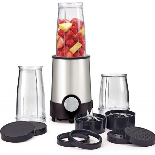  BELLA BLA13586 13586 Personal Size Blender, 12 Piece, Stainless Steel and Black