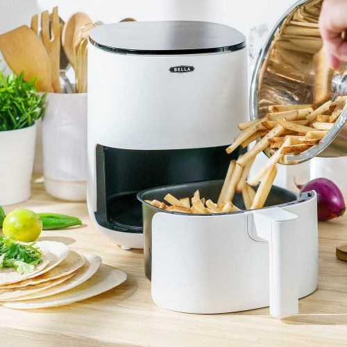  BELLA 2.9QT Touchscreen Air Fryer, No Pre-Heat Needed, No-Oil Frying, Fast Healthy Evenly Cooked Meal Every Time, Dishwasher Safe Non Stick Pan and Crisping Tray for Easy Clean Up,
