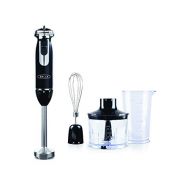 BELLA Multi-Use 10-Speed Immersion Blender with Chopper Attachment, Black & Chrome: Kitchen & Dining