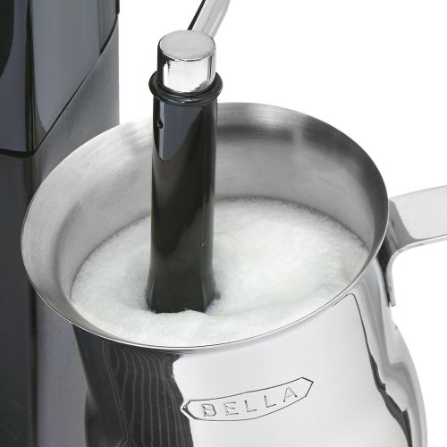  [아마존베스트]BELLA (13683) Personal Espresso Maker with Steam Wand, Glass Decanter & Permanent Filter, Black