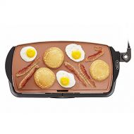 [아마존베스트]BELLA Electric Ceramic Titanium Griddle, Make 10 Eggs At Once, Healthy-Eco Non-stick Coating, Hassle-Free Clean Up, Large Submersible Cooking Surface, 10.5 x 20, Copper/Black