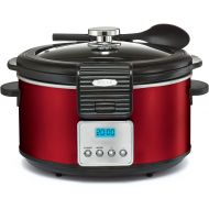BELLA 14025 Programmable Slow Cooker with Locking Lid, 6-Quart, Red