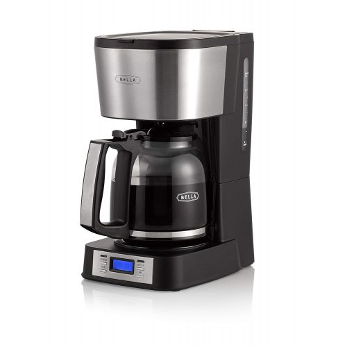  BELLA (14755) 12 Cup Coffee Maker with Brew Strength Selector & Single Cup Feature, Stainless Steel