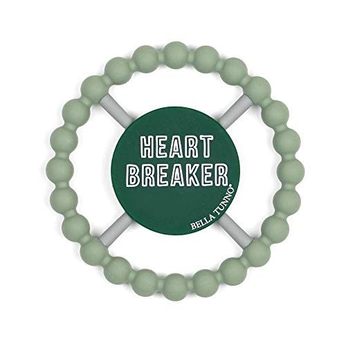  Bella Tunno Teether, Heart Breaker, Green