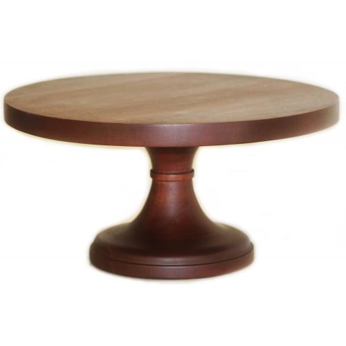  BELMONT CAKE STANDS Rustic Wood Pedestal Cake Stand 18 Inch Round Wedding Cake Stand