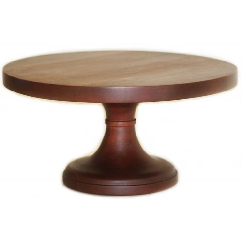  BELMONT CAKE STANDS Rustic Wood Pedestal Cake Stand 16 Inch Round Wedding Cake Stand: Kitchen & Dining