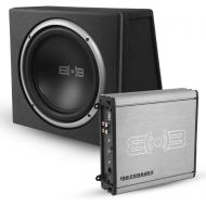 Belva BPKG110v2 500W Single 10” Car Subwoofer with Ported Enclosure, Monoblock Amplifier, Wiring Kit and Remote Bass Knob