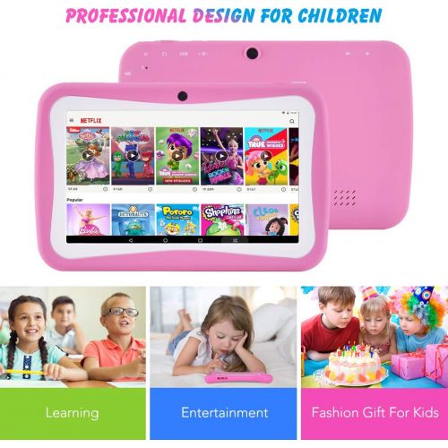  [아마존 핫딜]  [아마존핫딜]BENEVE Kids Tablet - 7 inch Kids Edition Tablet with IPS Safety Eye Protection Screen, Android 7.1 WiFi, Camera, Games, Google Play Store, Bluetooth, (A)