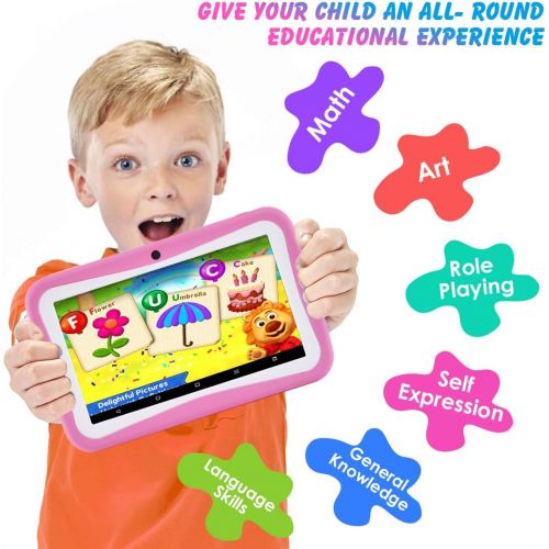  [아마존 핫딜]  [아마존핫딜]BENEVE Kids Tablet - 7 inch Kids Edition Tablet with IPS Safety Eye Protection Screen, Android 7.1 WiFi, Camera, Games, Google Play Store, Bluetooth, (A)