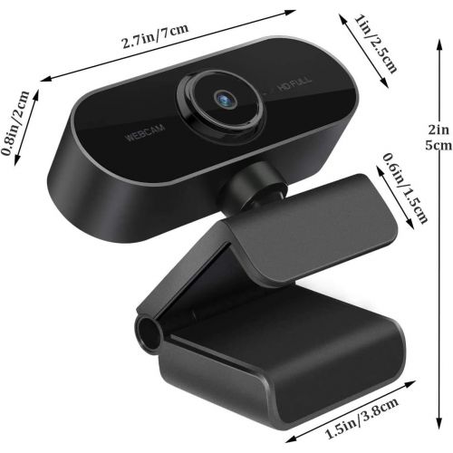  [아마존베스트]BENEWY Full HD 1080P webcam with stereo microphone, PC camera for video chat and recording, studying, conferences, webcam compatible with Windows, Mac and Android, with auto focus and wid