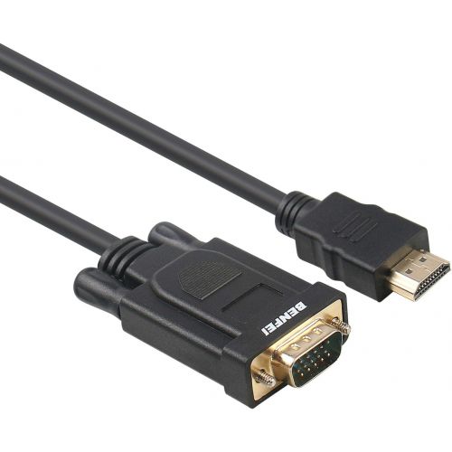  [아마존베스트]BENFEI HDMI to VGA, Benfei Gold-Plated HDMI to VGA 6 Feet Cable (Male to Male) Compatible for Computer, Desktop, Laptop, PC, Monitor, Projector, HDTV, Chromebook, Raspberry Pi, Roku, Xbox