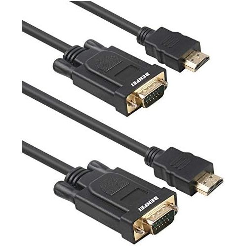  [아마존베스트]BENFEI HDMI to VGA, 2 Pack HDMI to VGA 6 Feet Cable (Male to Male) Compatible for Computer, Desktop, Laptop, PC, Monitor, Projector, HDTV, Chromebook, Raspberry Pi, Roku, Xbox and