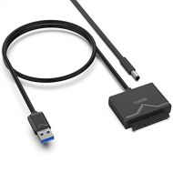 SATA to USB 3.0 Cable, BENFEI USB 3.0 to SATA III Hard Drive Adapter Compatible for 2.5 3.5 Inch HDD/SSD Hard Drive Disk with 12V/2A Power Adapter, Support UASP