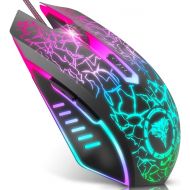 [아마존베스트]BENGOO Gaming Mouse Wired, USB Optical Computer Mice with RGB Backlit, 4 Adjustable DPI Up to 2400, Ergonomic Gamer Laptop PC Mouse with 6 Programmable Buttons for Windows 7/8/10/X