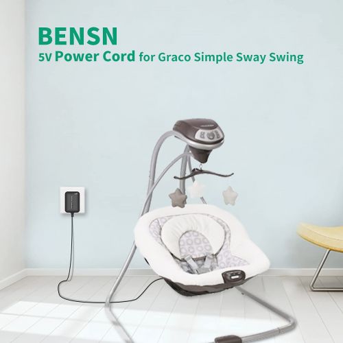  BENSN Charger for Graco Swing, 10Ft Extra Long 5V Power Adapter for Graco Simple Sway, Graco Glider LX, Elite, Premier, Petite LX/Sweetpeace/Snuggle DuetSoothe/DuetConnect LX/Sweet