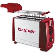 Beper 90.482H Toaster, Stahl/Rot