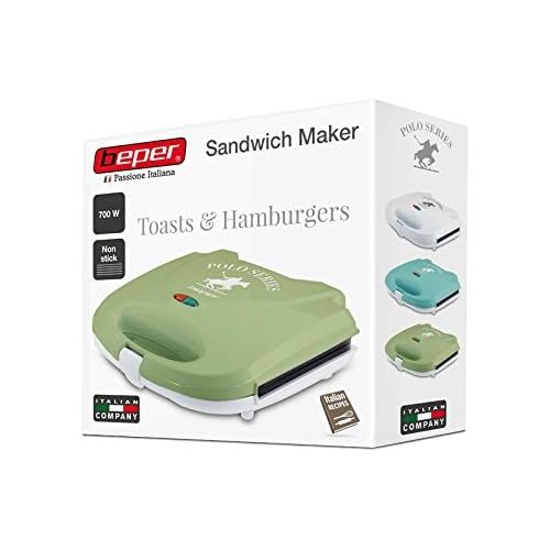  BEPER Sandwichtoaster, Gruen, 24.5 x 9.5 x 23 cm