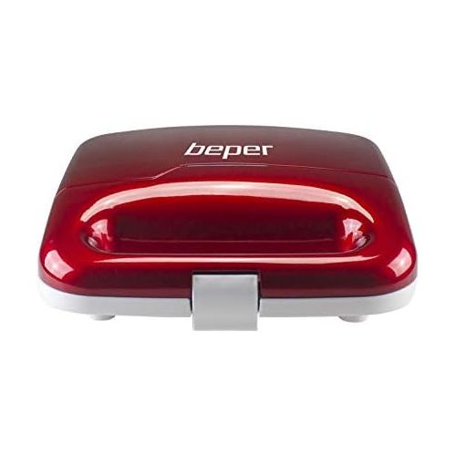  [아마존베스트]Beper Waffle Iron Red 850 W Simultaneous Cooking of 6 Waffles