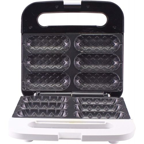  [아마존베스트]Beper Waffle Iron Red 850 W Simultaneous Cooking of 6 Waffles