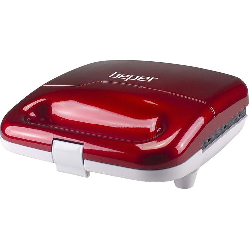  [아마존베스트]Beper Waffle Iron Red 850 W Simultaneous Cooking of 6 Waffles