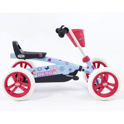  BERG Toys Berg Buzzy Bloom Toddler Adjustable Compact Pedal Powered Go Kart, Light Blue