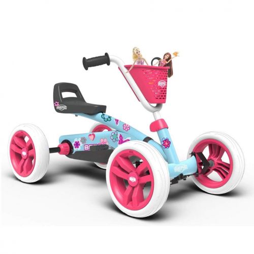  BERG Toys Berg Buzzy Bloom Toddler Adjustable Compact Pedal Powered Go Kart, Light Blue