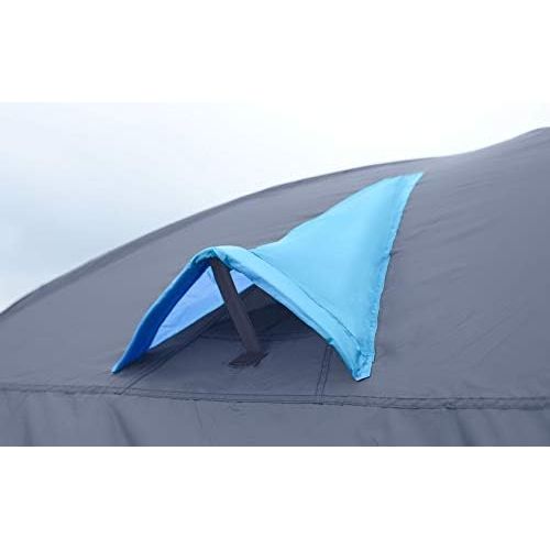  Berger Kuppelzelt Hobby 3 Personenzelt, blau/grau, 3000 mm WS, Campingzelt, Festivalzelt