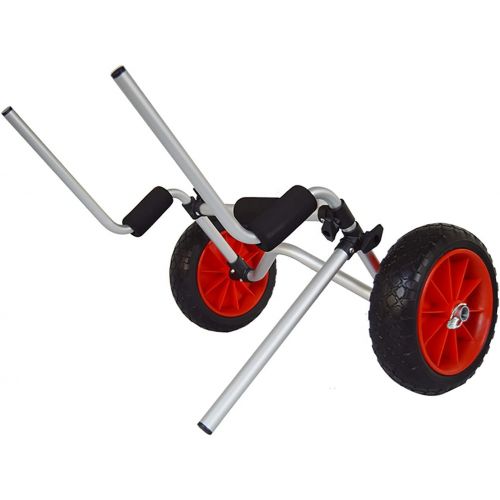  BERTY·PUYI Foldable Kayak Trolley,Aluminum Kayak Cart Dolly for Sit On Top, Canoe Cart Boat Carrier Transport Cart with Wheels,Adjustable Width and Length,Max Load 100kg