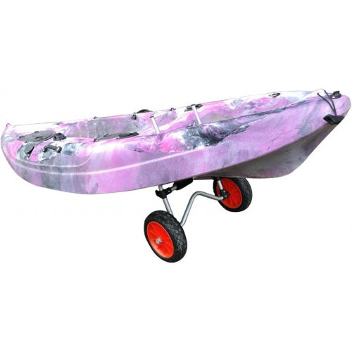  BERTY·PUYI Foldable Kayak Trolley,Aluminum Kayak Cart Dolly for Sit On Top, Canoe Cart Boat Carrier Transport Cart with Wheels,Adjustable Width and Length,Max Load 100kg
