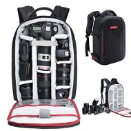 Beschoi DSLR Camera Backpack Waterproof Camera Bag for SLR/DSLR Camera, Lens and Accessories, Black (Large)