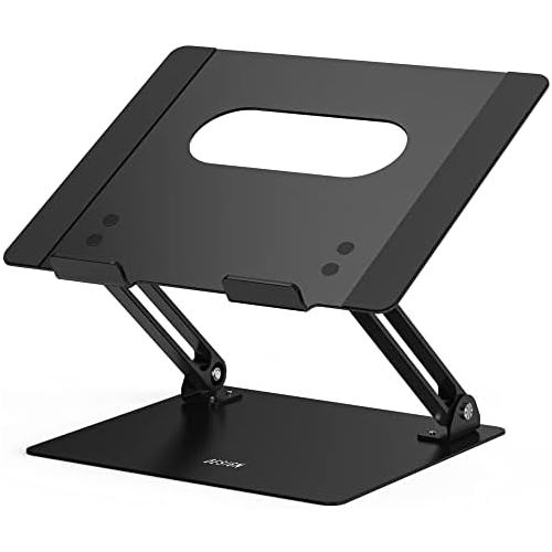  Besign LS10 Aluminum Laptop Stand, Ergonomic Adjustable Notebook Stand, Riser Holder Computer Stand Compatible with Air, Pro, Dell, HP, Lenovo More 10-15.6 Laptops, Black