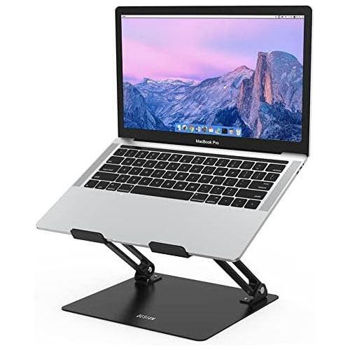  Besign LS10 Aluminum Laptop Stand, Ergonomic Adjustable Notebook Stand, Riser Holder Computer Stand Compatible with Air, Pro, Dell, HP, Lenovo More 10-15.6 Laptops, Black