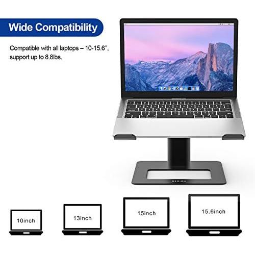  Besign LSX3 Aluminum Laptop Stand, Ergonomic Adjustable Notebook Stand, Riser Holder Computer Stand Compatible with Air, Pro, Dell, HP, Lenovo More 10 15.6 Laptops (Black)