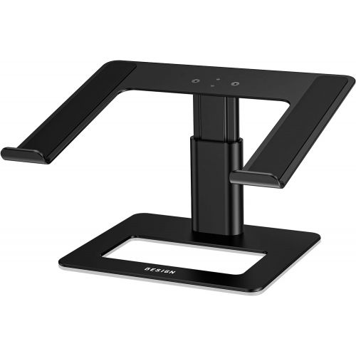  Besign LSX3 Aluminum Laptop Stand, Ergonomic Adjustable Notebook Stand, Riser Holder Computer Stand Compatible with Air, Pro, Dell, HP, Lenovo More 10 15.6 Laptops (Black)