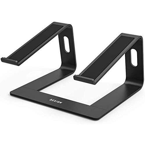  Besign LS03 Aluminum Laptop Stand, Ergonomic Detachable Computer Stand, Riser Holder Notebook Stand Compatible with Air, Pro, Dell, HP, Lenovo More 10 15.6 Laptops, Black