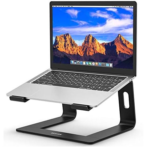  Besign LS03 Aluminum Laptop Stand, Ergonomic Detachable Computer Stand, Riser Holder Notebook Stand Compatible with Air, Pro, Dell, HP, Lenovo More 10 15.6 Laptops, Black